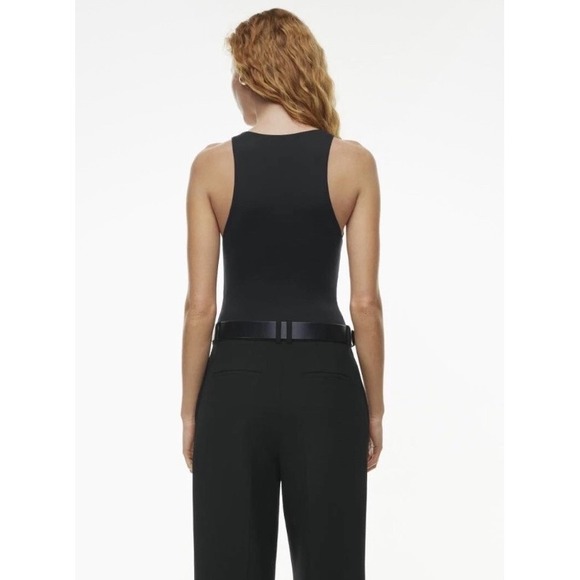 Aritzia Babaton Black High Neck Sleeveless Thong Bodysuit - Modern Minimalist - Picture 2 of 4